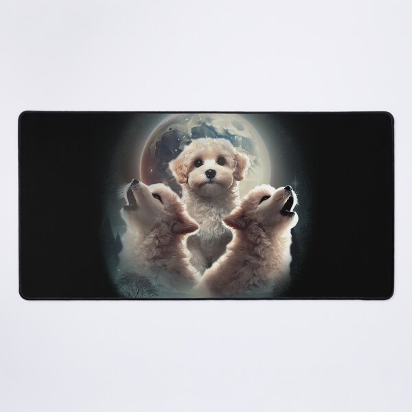 Item preview, 3 Maltipoo Moon - a howlingly funny design - parody of 3 wolf moon with Poodles designed and sold by hitechmom.