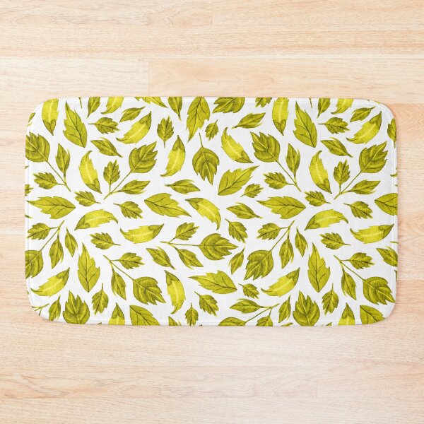 Item preview, Watercolor Dahlia Leaves Pattern (Green Gold) designed and sold by andrebalest.art.