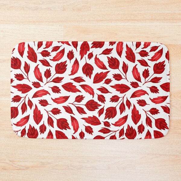 Item preview, Watercolor Dahlia Leaves Pattern (Red) designed and sold by andrebalest.art.
