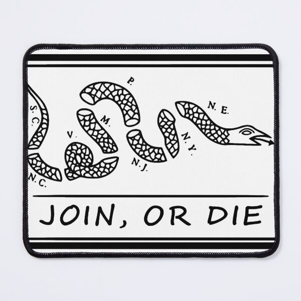 Item preview, Join or Die Original ( Ben Franklin Cartoon) designed and sold by DarkwingDave.