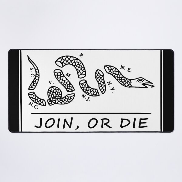 Item preview, Join or Die Original ( Ben Franklin Cartoon) designed and sold by DarkwingDave.