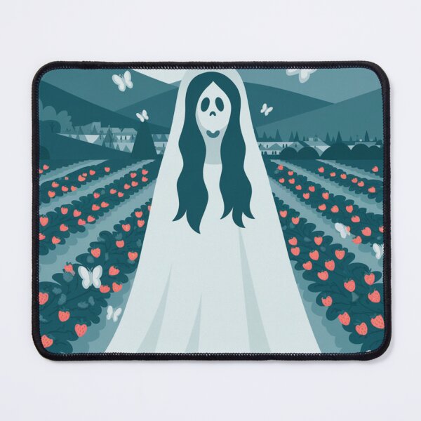 Item preview, Ghost in a strawberry field. The ghost is a woman with long. designed and sold by SNOPPEZ.