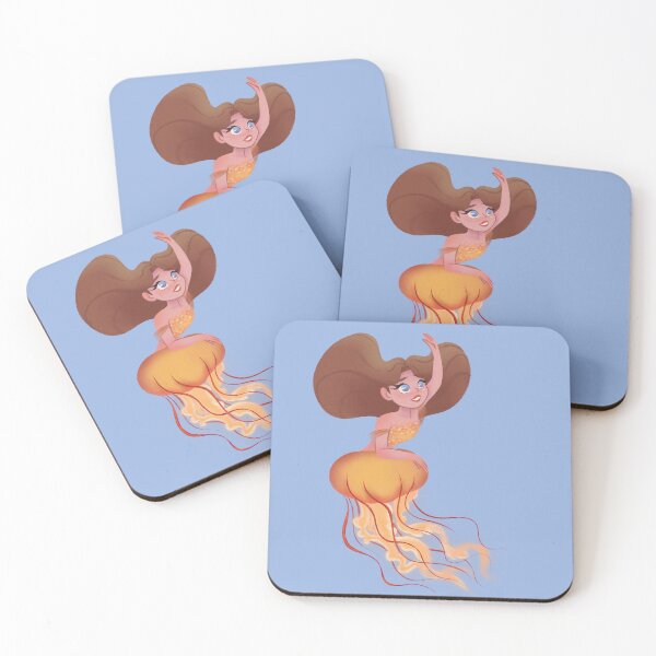 Item preview, Jellyfish Mermaid Cartoon Stylized Aesthetic Illustration designed and sold by Emily Weikle.