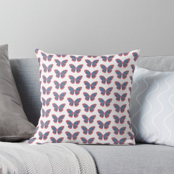 Aperçu de l'œuvre Papillon rétro années 90 à pois bleus créée et vendue par My-Red-Designs.