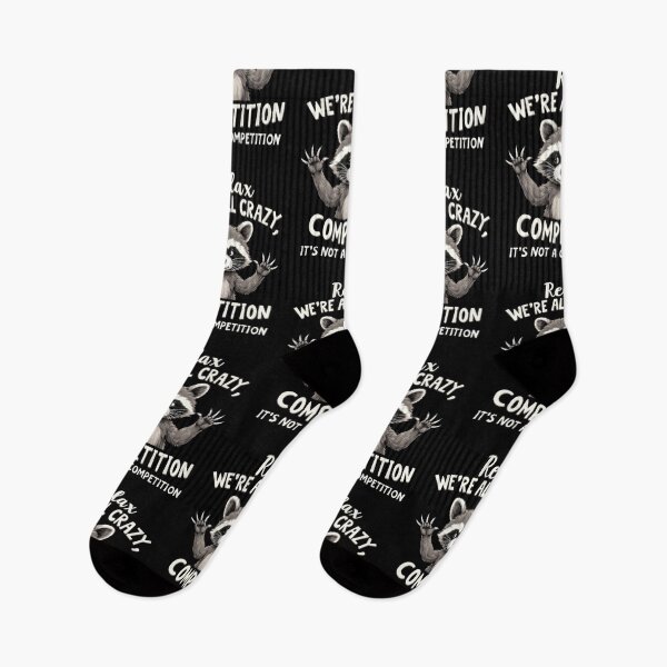 Item preview, Relax we're all crazy funny raccoon  designed and sold by Kawabijutsu21.