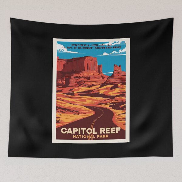 Item preview, Capitol Reef National Park, Vintage Travel designed and sold by PinkandP.