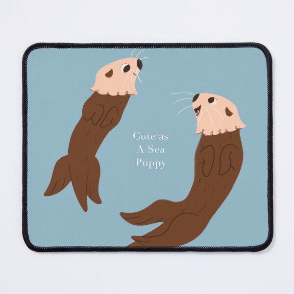 Item preview, Cute as a Sea Puppy Sea Otter Illustration designed and sold by Emily Weikle.