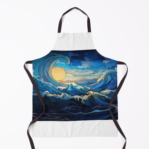 Item preview, Stained Glass of Tsunami at Dusk designed and sold by Cozirlax.