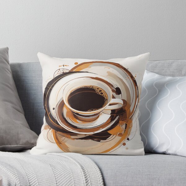 Artikelvorschau, Abstrakter Espresso-Wirbel Kunstdruck entworfen und verkauft von PaintbrushPlace.