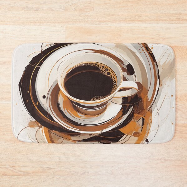 Item preview, Abstract Espresso Vortex Art Print designed and sold by PaintbrushPlace.