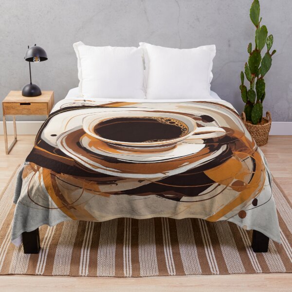Item preview, Abstract Espresso Vortex Art Print designed and sold by PaintbrushPlace.