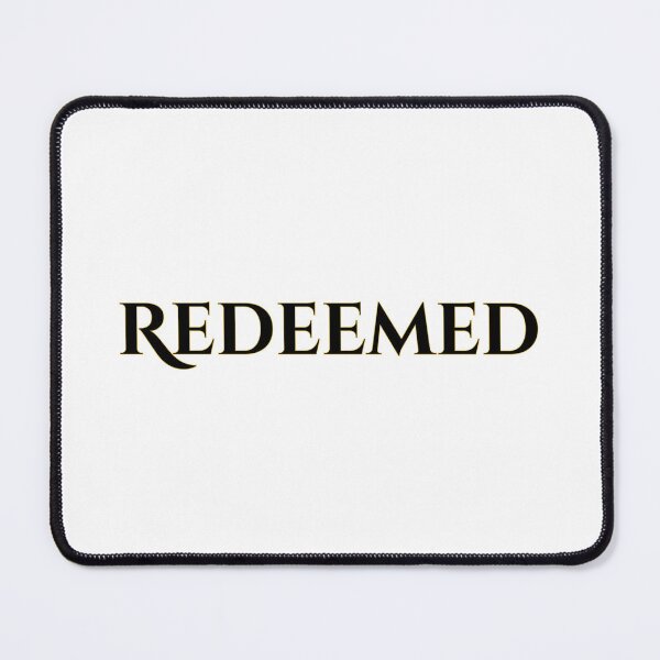 Item preview, Redeemed, black/gold font designed and sold by Redeemed365.