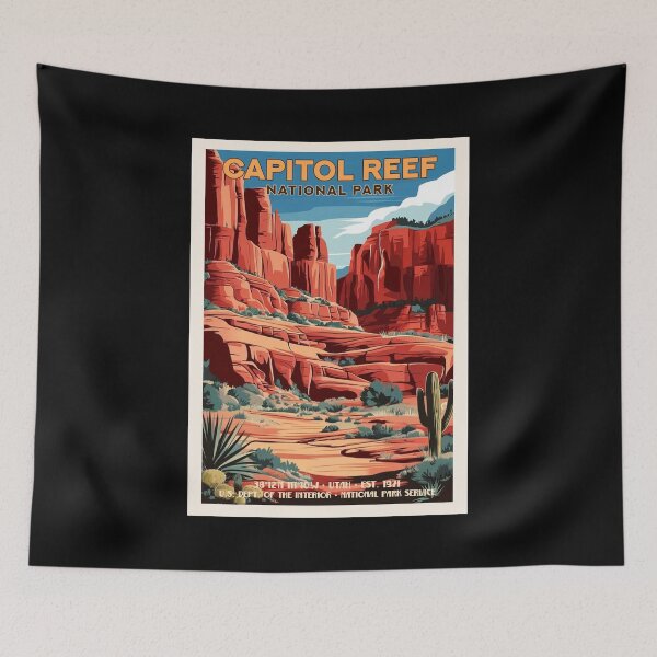 Item preview, Capitol Reef National Park, Vintage Travel designed and sold by PinkandP.