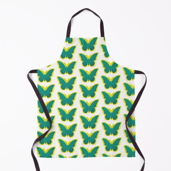 Artikelvorschau, grüner gepunkteter Retro-Schmetterling entworfen und verkauft von My-Red-Designs.