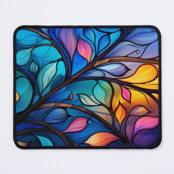 Item preview, Stained Glass of Say Goodbye to Autumn Leaves designed and sold by Cozirlax.