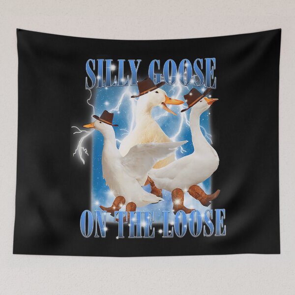 Aperçu de l'œuvre Retro Goose Meme Silly Goose en liberté créée et vendue par LeoVargasVelha.