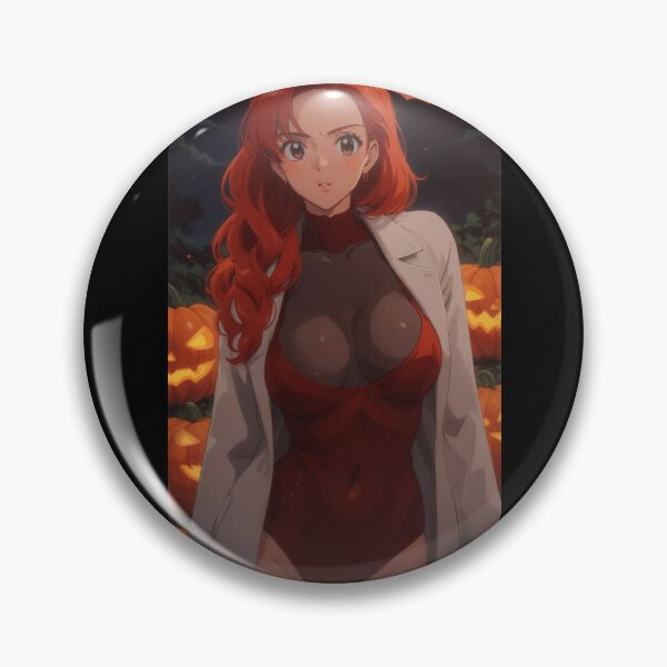 Item preview, Frowny Retro Anime Girl in Red One Piece designed and sold by KillerCrafts.
