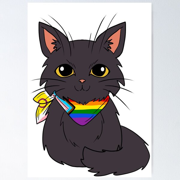 Aperçu de l'œuvre Progrès lgbtq+ Chat créée et vendue par Candy199x.
