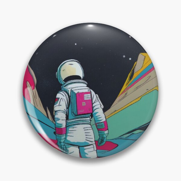 Item preview, Retro Pop Art of Astronaut Walking on the Moon – Vintage Space Adventure Design designed and sold by SN-art-design.