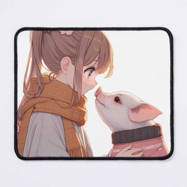 Aperçu de l'œuvre Cochon et fille créée et vendue par shymuscat.