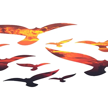Artwork thumbnail, Fiery Flight Formation by InkFool