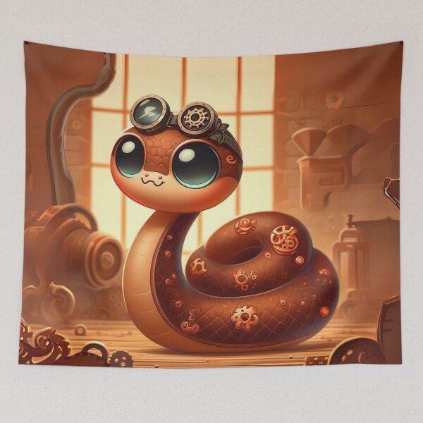 Item preview, Steampunk Brown Snake designed and sold by Sillytoe.