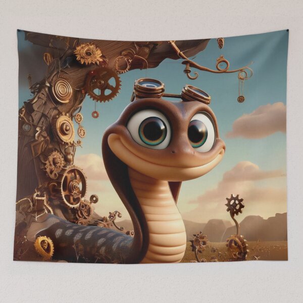 Item preview, Steampunk Brown Tree Snake designed and sold by Sillytoe.