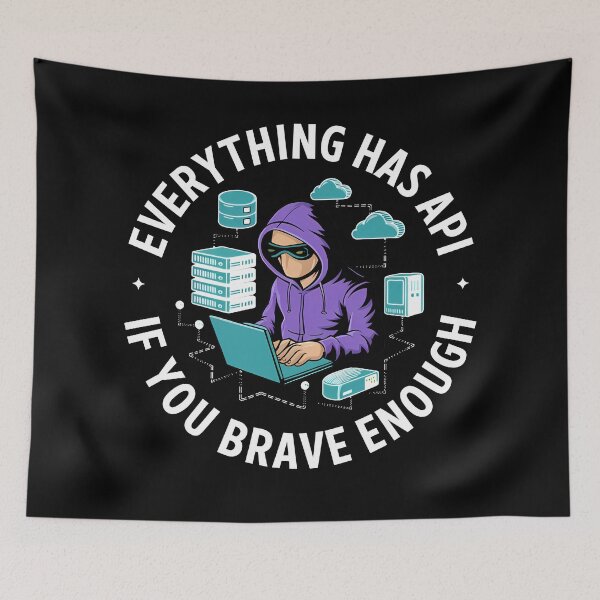 Item preview, Funny Hacker Slogan Everything Has API designed and sold by Funny Vintage Stickers And T-Shirts.