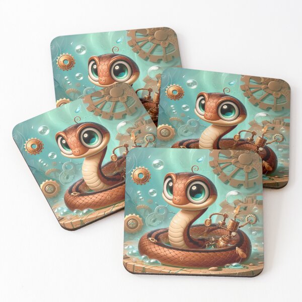 Item preview, Steampunk Brown Water Snake designed and sold by Sillytoe.