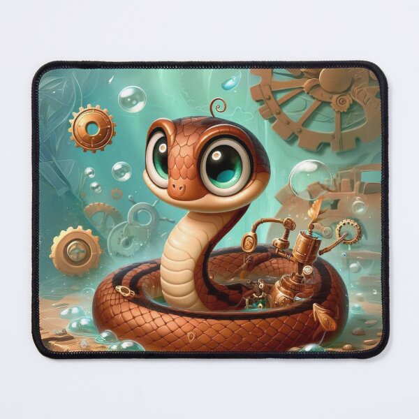 Item preview, Steampunk Brown Water Snake designed and sold by Sillytoe.