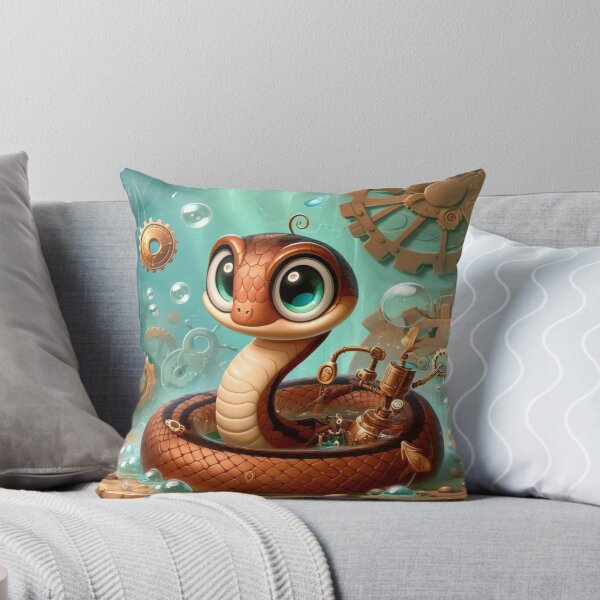 Item preview, Steampunk Brown Water Snake designed and sold by Sillytoe.