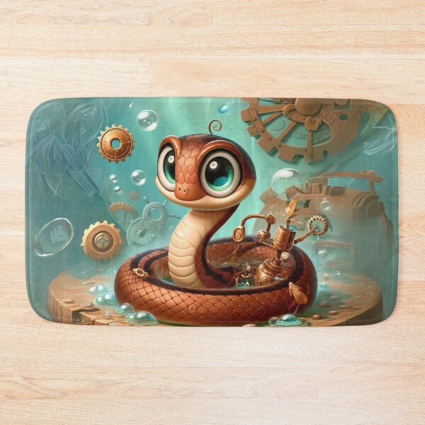 Item preview, Steampunk Brown Water Snake designed and sold by Sillytoe.