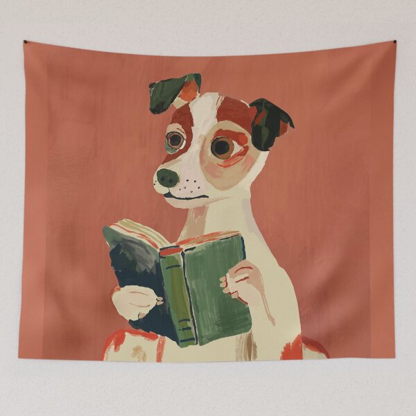 Item preview, The Bookish Dog designed and sold by ArtsySesta.