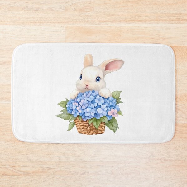 Item preview, Charming watercolor clip art featuring a cute rabbit holding a hydrangea bouquet, perfect for crafting, decor, or printables with a soft, whimsical aesthetic. designed and sold by Jayjaynaenae.