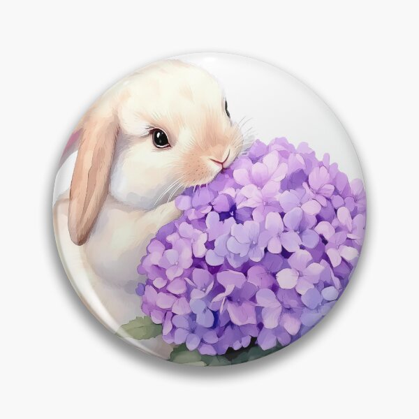Item preview, Rabbit with purple Hydrangea designed and sold by Jayjaynaenae.