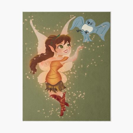 Item preview, Fawn Animal Fantasy Fairy Pixie with Bird designed and sold by Emily Weikle.