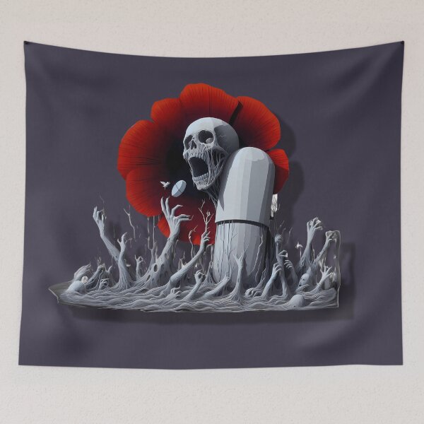 Item preview, Surreal Addiction Horror Poppy Opiate Drugs Pills Poppies Underworld designed and sold by SomniferumWars.