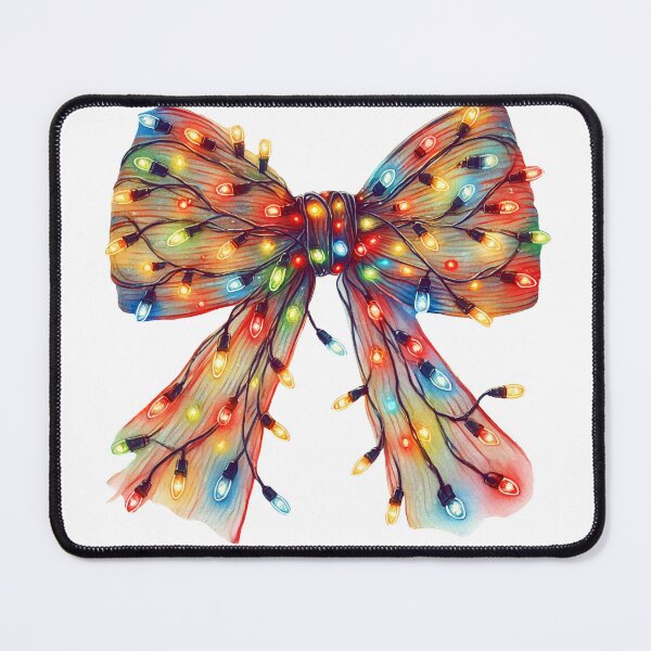Item preview, Festive Christmas Bow with Colorful Holiday Lights designed and sold by CultDigHoriz.