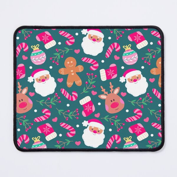 Item preview, Joyful Christmas Pattern on Bluish Green designed and sold by Guided by Light Art.
