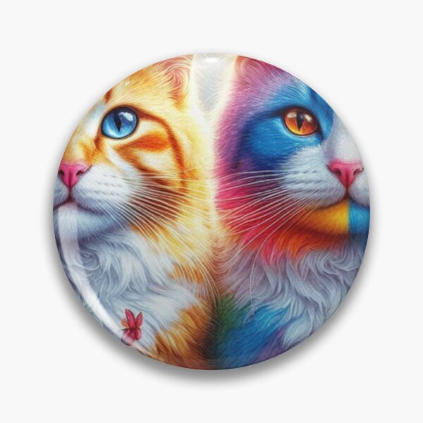 Item preview, cute colorful cat designed and sold by BRTSHA88.