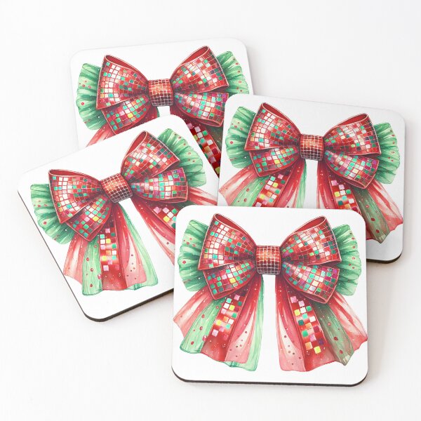 Item preview, Festive Mosaic Christmas Bow in Red and Green designed and sold by CultDigHoriz.