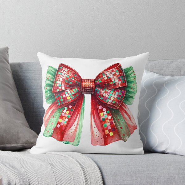 Item preview, Festive Mosaic Christmas Bow in Red and Green designed and sold by CultDigHoriz.