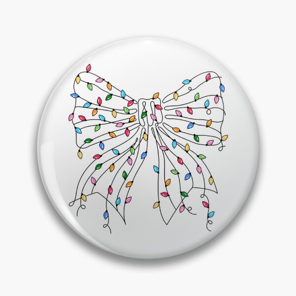 Item preview, Festive Christmas Bow with Scattered Colorful Lights designed and sold by CultDigHoriz.