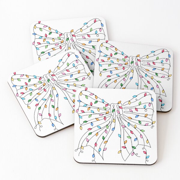Item preview, Festive Christmas Bow with Scattered Colorful Lights designed and sold by CultDigHoriz.
