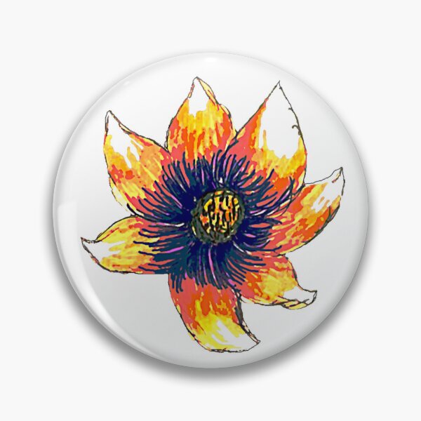 Item preview, PRETTY ORANGE FLOWER, HAND DRAWN FLOWER designed and sold by larissa-myrie.