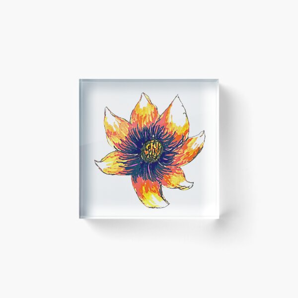 Item preview, PRETTY ORANGE FLOWER, HAND DRAWN FLOWER designed and sold by larissa-myrie.