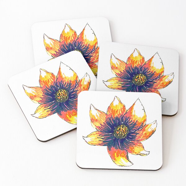 Item preview, PRETTY ORANGE FLOWER, HAND DRAWN FLOWER designed and sold by larissa-myrie.