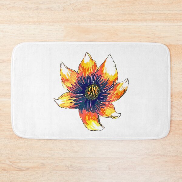 Item preview, PRETTY ORANGE FLOWER, HAND DRAWN FLOWER designed and sold by larissa-myrie.
