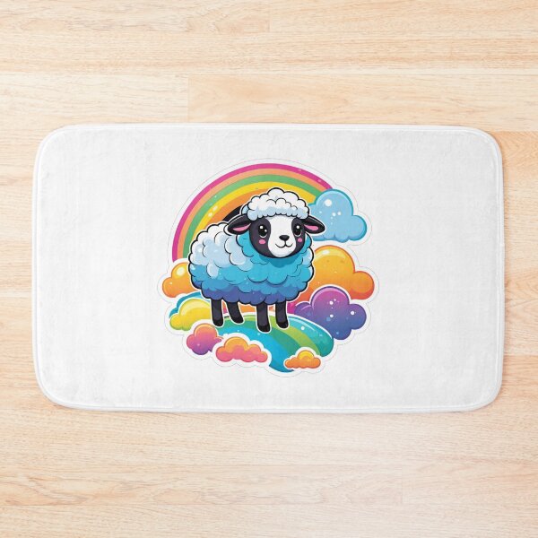 Item preview, Sheep with Rainbow Sticker. Kawaii Stickers. Birthday and Gifts.  designed and sold by Aknarin Thika.