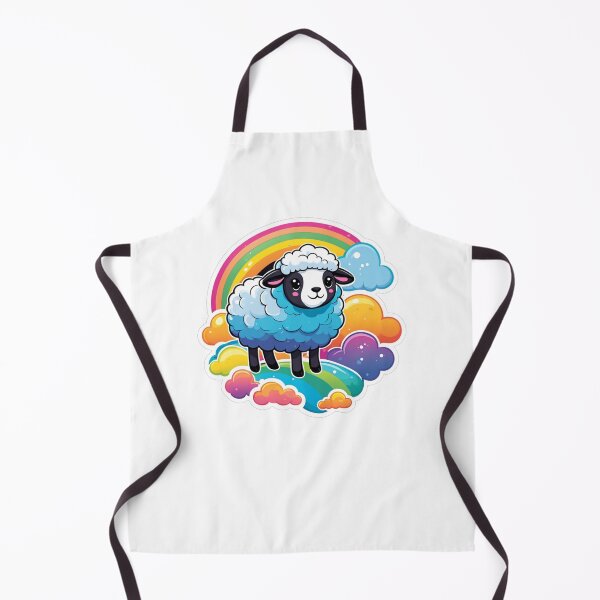 Item preview, Sheep with Rainbow Sticker. Kawaii Stickers. Birthday and Gifts. designed and sold by Aknarin Thika.